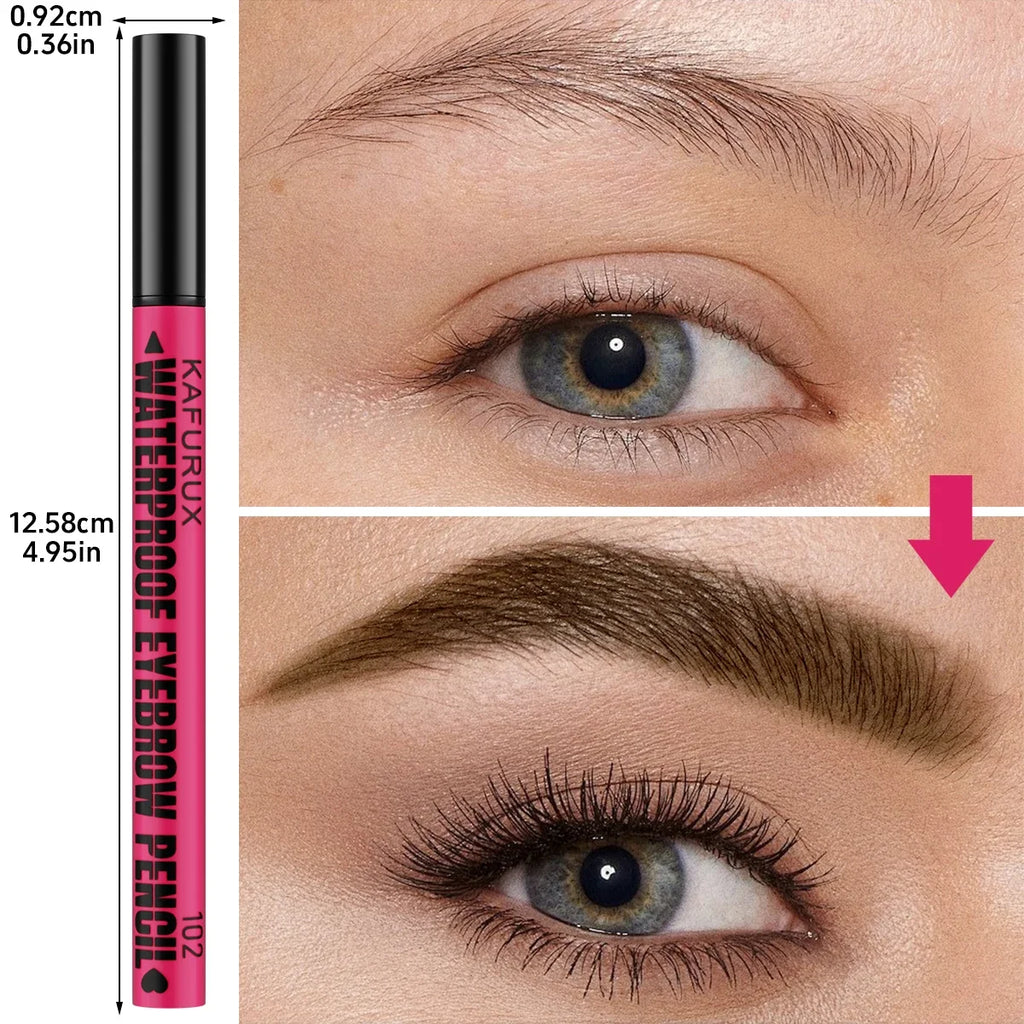 3-color Waterproof eyebrow pen, microblading eyebrow pencil with 4 split head, natural looking brows eye makeup cosmetics gifts
